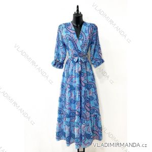 Šaty dlhé elegantný dlhý rukáv dámske (38/40 ONE SIZE) TALIANSKA MÓDA IMPES249515-2