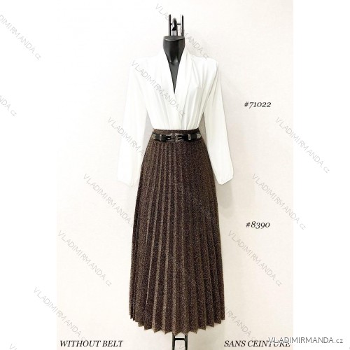 Sukně dlouhá dámská (38/40 ONE SIZE) ITALSKÁ MÓDA IMPES248390 zlatá 