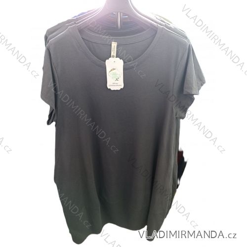 Šaty oválne voľnočasové krátky rukáv dámske nadrozmer (42/44/46 ONE SIZE) TALIANSKA MODA IM724024