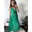 Šaty dlhé elegantné letné šifónové bez rukávov dámske (S/M ONE SIZE) TALIANSKA MÓDA IMD22324/DUR S/M béžová