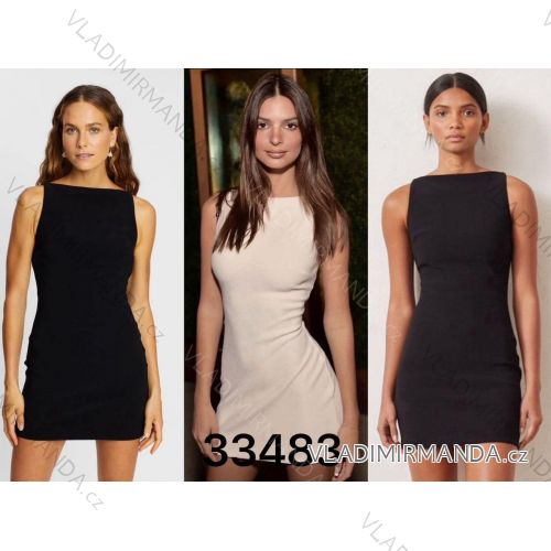 Šaty letné bez rukávu dámske (S/M ONE SIZE) TALIANSKA MÓDA IMM24M33483