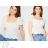 Top/blúzka boho madeira krátky rukáv dámske (S/M ONE SIZE) TALIANSKA MÓDA IMM24M12804