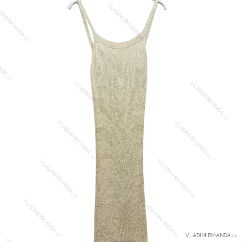 Šaty pletené letné na ramienka dámske (S/M ONE SIZE) TALIANSKA MÓDA IMPSH2411206