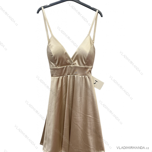 Šaty letné elegantné na ramienka dámske (S/M ONE SIZE) TALIANSKA MÓDA IMPSH246593