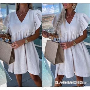 Šaty boho krátky rukáv dámske (S/M/L ONE SIZE) TALIANSKA MÓDA IMWGS24058