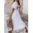 Šaty krajkové boho madeira krátky rukáv dámske (S/M/L ONE SIZE) TALIANSKA MÓDA IMWGS24093