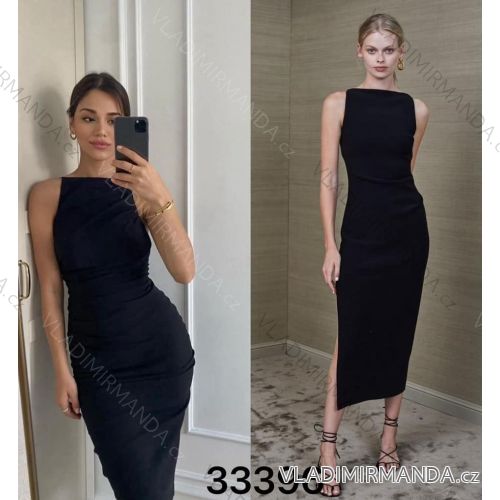Šaty elegantné bez rukávov dámske (S/M ONE SIZE) TALIANSKA MÓDA IMM24M33396
