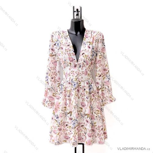 Šaty letné šifónové dlhý rukáv dámske (S/M ONE SIZE) TALIANSKA MÓDA IMPES24JULIETTE9