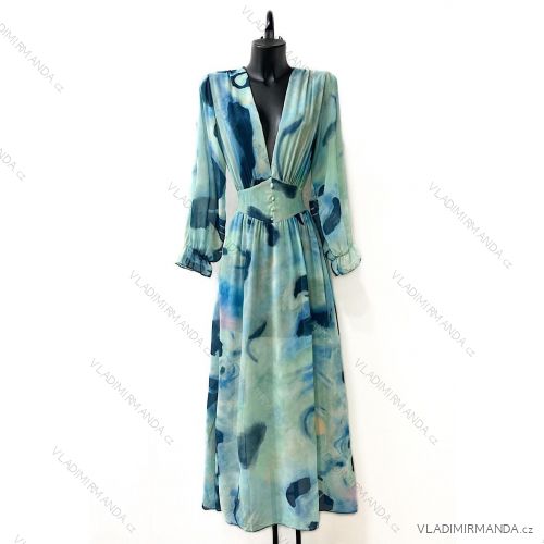 Šaty dlhé letný dlhý rukáv dámske (S/M ONE SIZE) TALIANSKA MÓDA IMPES24JULIETTA6