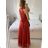 Šaty spoločenské elegantné letné bez rukávov dámske (S/M ONE SIZE) TALIANSKA MÓDA IMPSH223590/DUR žlutá S/M