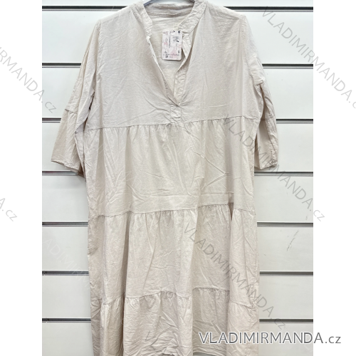 Šaty letné 3/4 dlhý rukáv dámske (42-44-46 ONE SIZE) TALIANSKA MÓDA IMPSH244642a