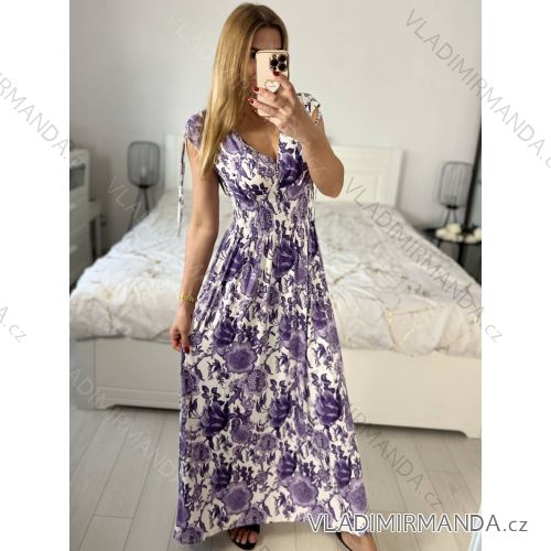 Šaty dlhé elegantné icecool bez rukávov dámske (S/ML/XL) TALIANSKA MODA AINUOSI IMB24Y1090