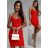Šaty krátke letné na ramienka dámske (S/M ONE SIZE) TALIANSKA MÓDA IMD24223