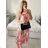 Šaty letné dlhé na ramienka  dámske (S / M ONE SIZE) TALIANSKÁ MÓDA IMSM24FLOWER