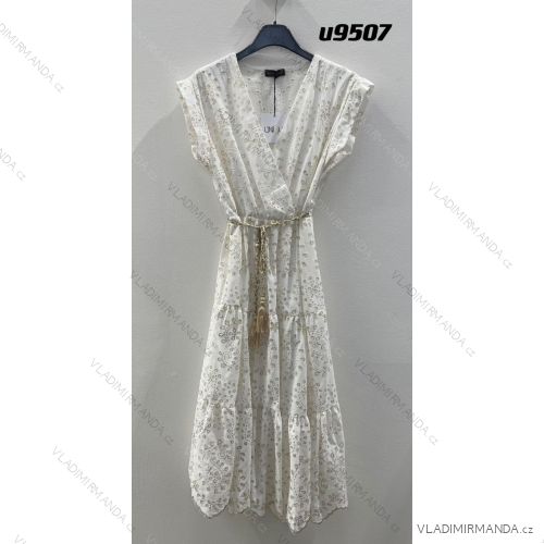 Šaty krajkové boho madeira krátky rukáv dámske (S/M/L ONE SIZE) TALIANSKA MÓDA IMM24M9507