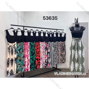 Šaty elegantné letné bez rukávu dámske (S/M ONE SIZE) TALIANSKA MÓDA IMM24M53635