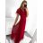 Šaty spoločenské elegantný krátky rukáv dámske (S/M ONE SIZE) TALIANSKA MÓDA IMPSH223589L/DUR - biela - S/M