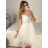 Šaty spoločenské elegantné bez rukávov krátke plesové dámske (S/M ONE SIZE) TALIANSKA MÓDA IMM24495