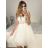 Šaty spoločenské elegantné bez rukávov krátke plesové dámske (S/M ONE SIZE) TALIANSKA MÓDA IMM24495