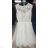 Šaty spoločenské elegantné bez rukávov krátke plesové dámske (S/M ONE SIZE) TALIANSKA MÓDA IMM24495