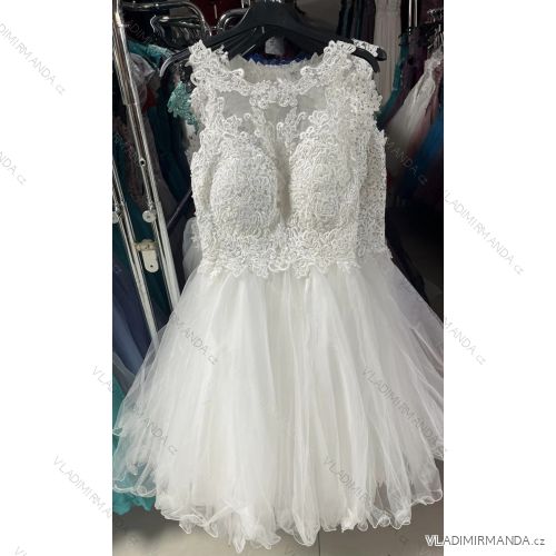 Šaty spoločenské elegantné bez rukávov krátke plesové dámske (S/M ONE SIZE) TALIANSKA MÓDA IMM24492