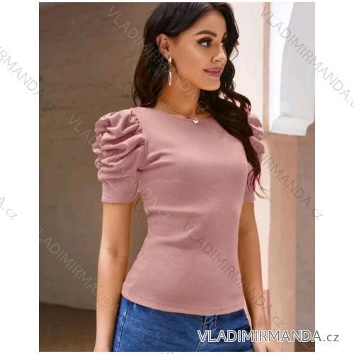 Tričko krátky rukáv dámske (S/M ONE SIZE) TALIANSKA MÓDA IMM24M1019