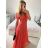 Šaty spoločenské elegantný krátky rukáv dámske (S/M ONE SIZE) TALIANSKA MÓDA IMPSH243589L biela S/M