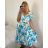 Šaty letné icecool krátky rukáv dámske (M/L ONE SIZE) TALIANSKA MÓDA IMM24M5471B