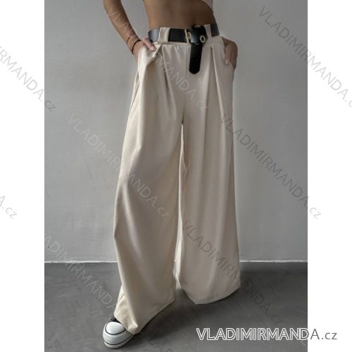 Nohavice letné elegantné oversize s opaskom dámske (S/M/L ONE SIZE) TALIANSKA MÓDA IMWAD24177