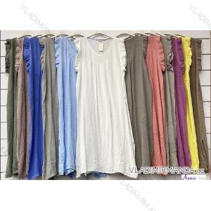 Šaty dlhé letné oversize mušelín bez rukávu dámske (S/M/L ONE SIZE) TALIANSKA MÓDA IMWAD24183