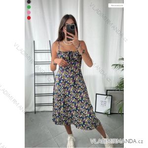 Šaty letné na ramienka dámske (S/M/L ONE SIZE) FRANCÚZSKA MÓDA FMPZM24K20