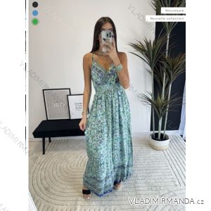 Šaty dlhé letné na ramienka dámske (S/ML/XL) FRANCÚZSKA MÓDA FMPZM24097-26