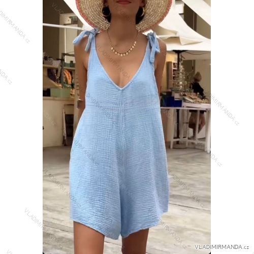 Overal krátky na ramienka mušelín dámsky (S/M/L ONE SIZE) TALIANSKA MÓDA IMWCN24052