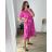 Šaty dlhé oversize krátky rukáv dámske nadrozmer (50/52 ONE SIZE) TALIANSKA MÓDA IMWC24389