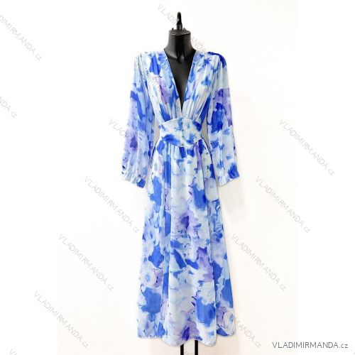 Šaty dlhé letný dlhý rukáv dámske (S/M ONE SIZE) TALIANSKA MÓDA IMPES24JULIETTA14