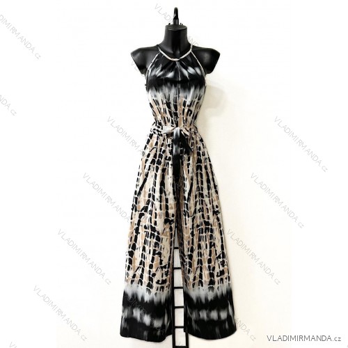 Overal dlhý elegantný letný bez rukávu dámsky (S/M ONE SIZE) TALIANSKA MÓDA IMPES24DAYSIE1 Čierna S/M