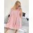 Šaty košeľové 3/4 dlhý rukáv dámske (S/M/L ONE SIZE) TALIANSKA MóDA IM724030