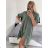 Šaty košeľové 3/4 dlhý rukáv dámske (S/M/L ONE SIZE) TALIANSKA MóDA IM724031
