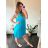 Šaty letné skladané bez rukávov dámske (S/M/L ONE SIZE) TALIANSKA MÓDA IMWDK24360 biela S / M