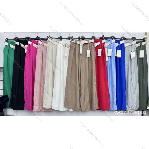 Nohavice dlhé s opaskom dámske (S/M/L ONE SIZE) TALIANSKA MÓDA IMWBH24111