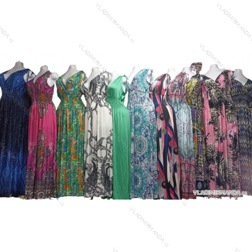 Šaty dlhé elegantné icecool bez rukávov dámske (M/L, XL/2XL) AINUOSI TALIANSKA MODA AINUOSI IMB24117