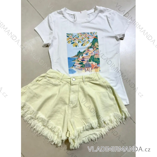 Tričko krátky rukáv dámske (S/M ONE SIZE) TALIANSKA MÓDA IMPLP2413288065