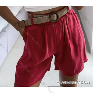 Kraťasy šortky elegantné s opaskom dámske (S/M ONE SIZE) TALIANSKA MÓDA IMPDY2433663