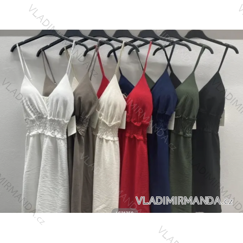 Šaty letné na ramienka dámske (S/M ONE SIZE) TALIANSKA MÓDA IMPDY2421350