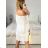 Šaty letní boho krajkové krátký rukáv dámské (S/M ONE SIZE) ITALSKÁ MÓDA IM823013/DU S/M biela