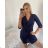 Šaty elegantný dlhý rukáv dámske (S/M ONE SIZE) TALIANSKA MÓDA IMHMS23095