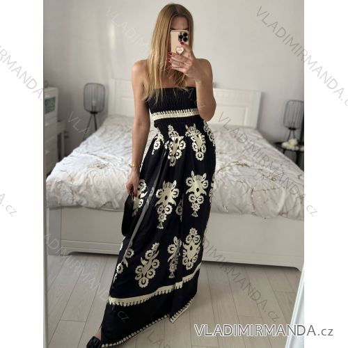 Šaty carmen dlhé letné žabičkové dámske (S/M ONE SIZE) TALIANSKA MÓDA IMM24M57279