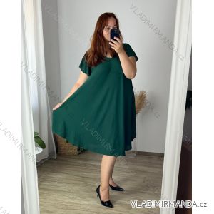 Šaty krátky rukáv dámske nadrozmer (54/56 ONE SIZE) TALIANSKA MóDA IM424064