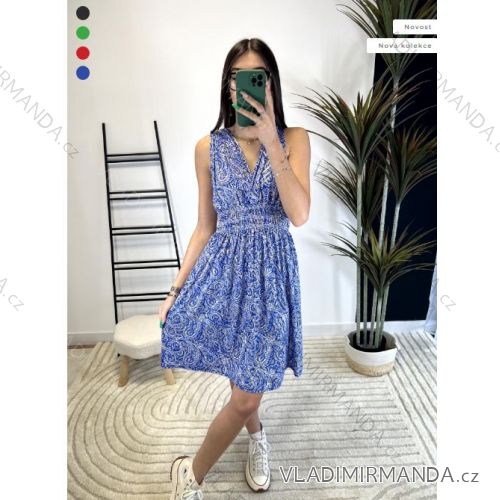 Šaty letné bez rukávov dámske (S/M/L ONE SIZE) FRANCÚZSKA MÓDA FMPZM24026-32