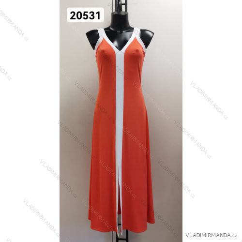 Šaty dlhé elegantné na ramienka dámske (S/M ONE SIZE) TALIANSKA MÓDA IMM24M20531